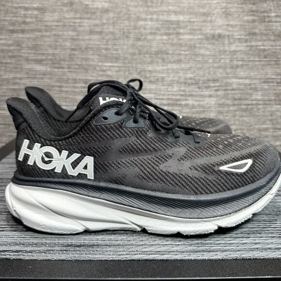 Hoka One One Clifton 9 Black White 1127896 BWHT Running Shoes - Women's 9 - Picture 7 of 16